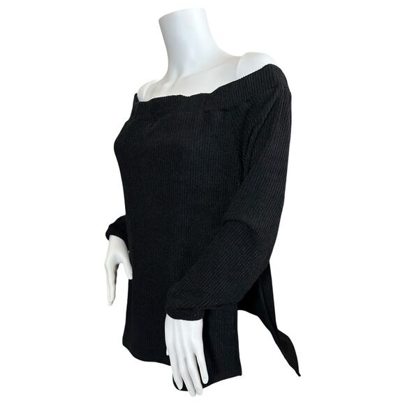 #T84 SABO SKIRT Ribbed Lightweight Sweater With Ring Detail SZ L $79 - Picture 3 of 10